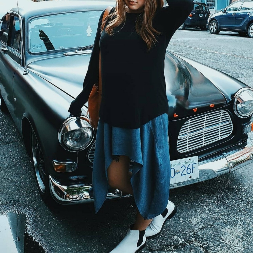 Oversized Lightweight indigo blue drapey sundress